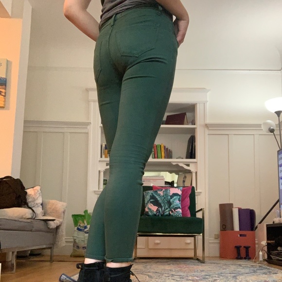 Madewell Forest/Emerald Green Skinny Jeans. - Picture 3 of 5